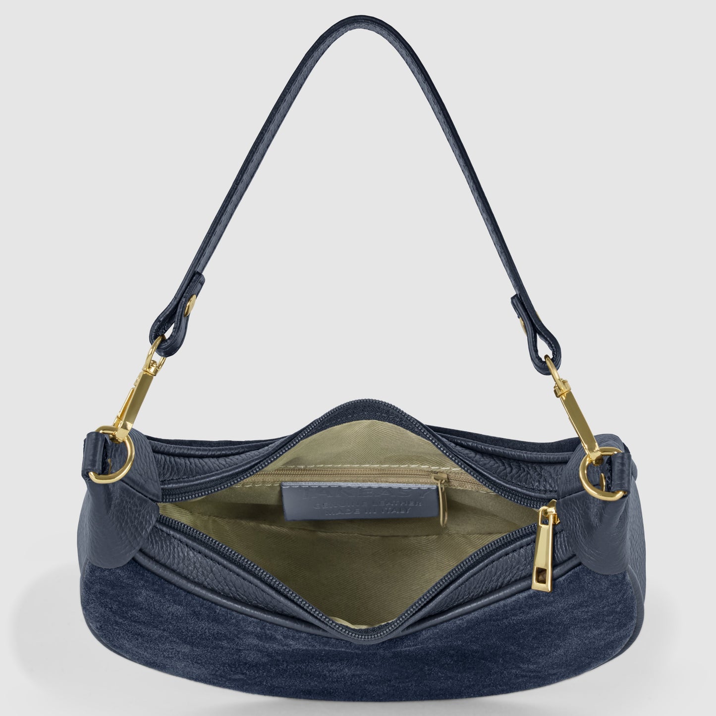 Italian Genuine Suede & Calf Leather Shoulder Bag 222024