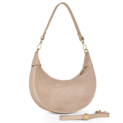Italian Genuine Suede & Calf Leather Shoulder Bag 222024