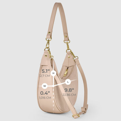 Italian Genuine Suede & Calf Leather Shoulder Bag 222024