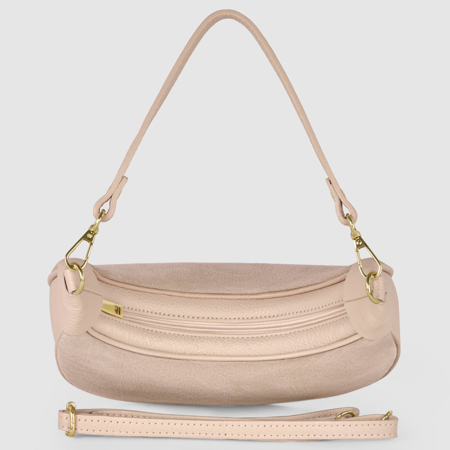 Italian Genuine Suede & Calf Leather Shoulder Bag 222024