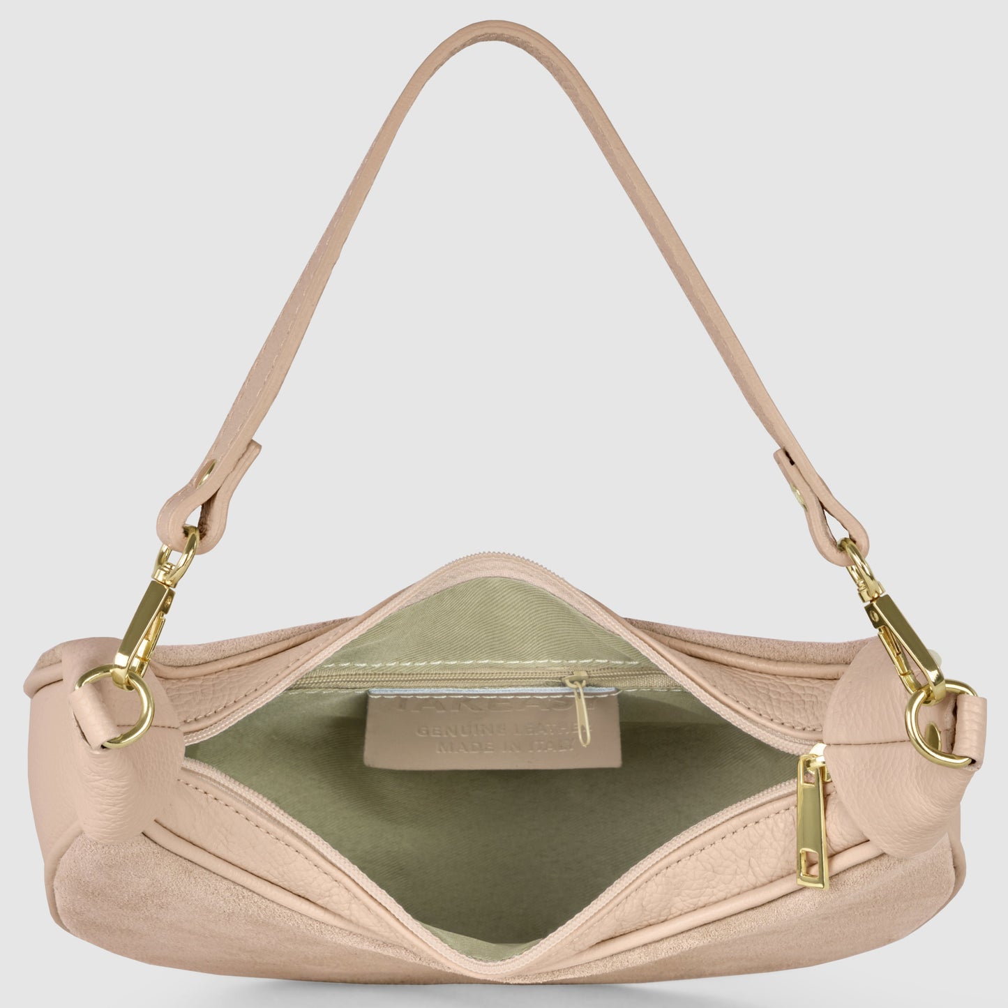 Italian Genuine Suede & Calf Leather Shoulder Bag 222024