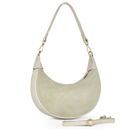Italian Genuine Suede & Calf Leather Shoulder Bag 222024