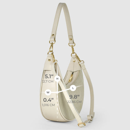 Italian Genuine Suede & Calf Leather Shoulder Bag 222024