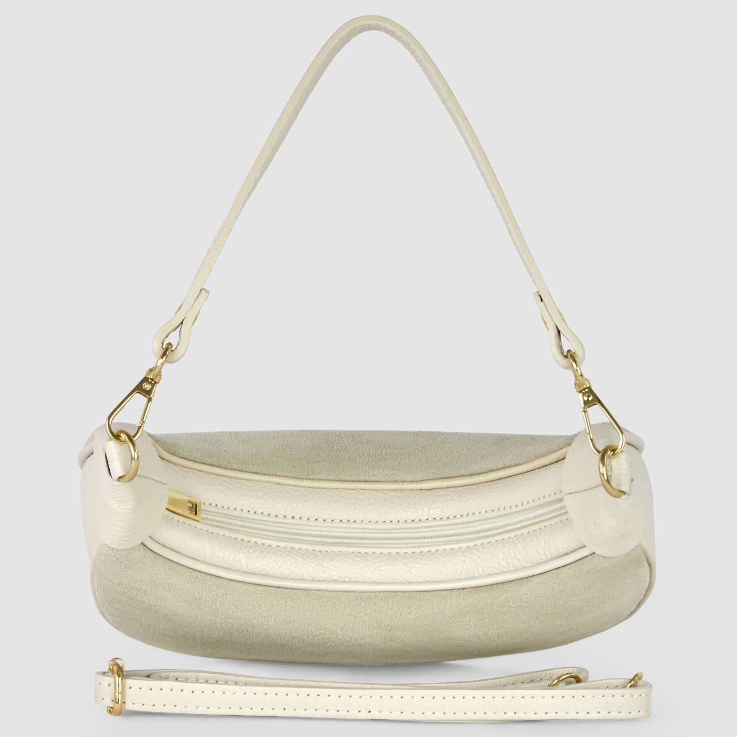 Italian Genuine Suede & Calf Leather Shoulder Bag 222024