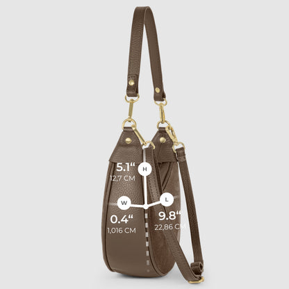 Italian Genuine Suede & Calf Leather Shoulder Bag 222024