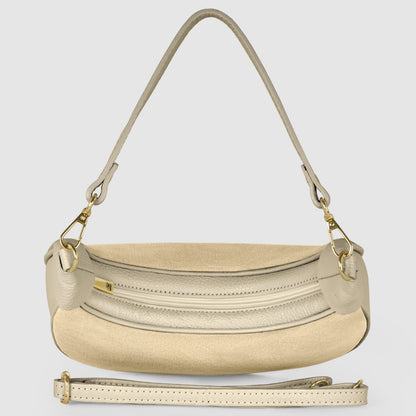 Italian Genuine Suede & Calf Leather Shoulder Bag 222024