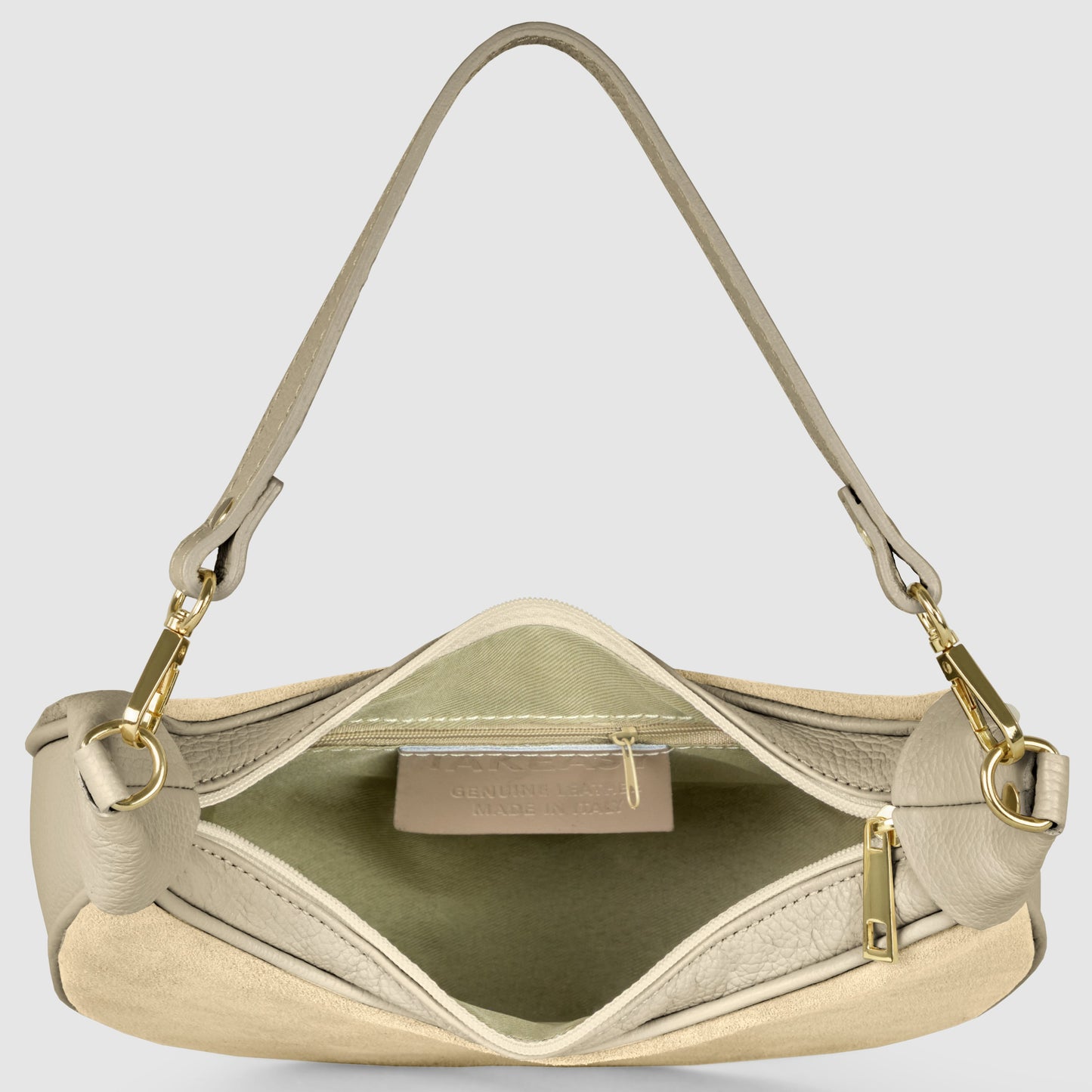 Italian Genuine Suede & Calf Leather Shoulder Bag 222024