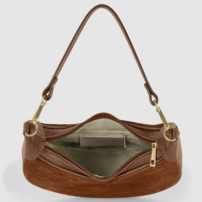 Italian Genuine Suede & Calf Leather Shoulder Bag 222024