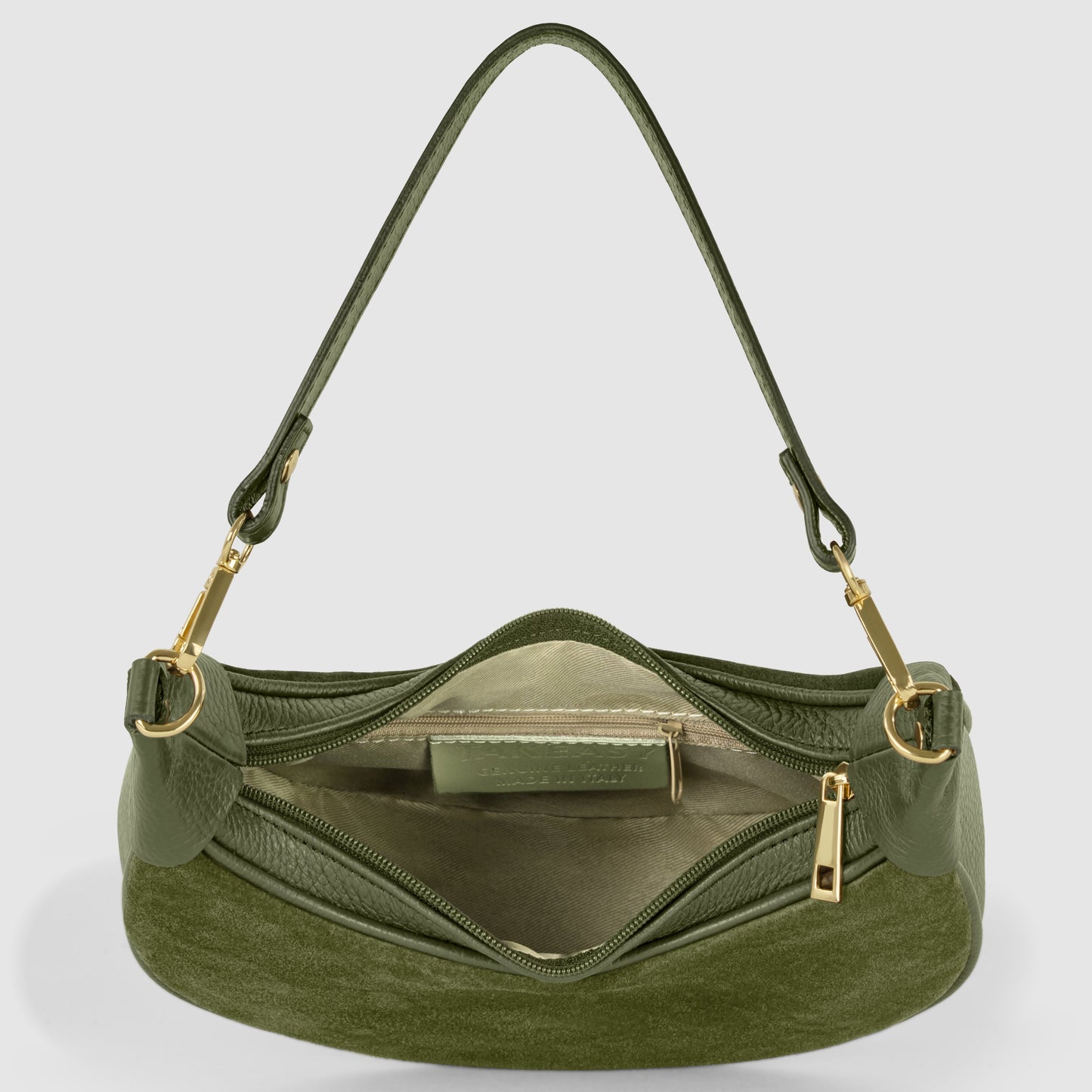 Italian Genuine Suede & Calf Leather Shoulder Bag 222024