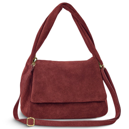 Italian Genuine Suede Top-Handle Bag 262495
