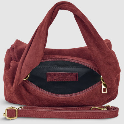 Italian Genuine Suede Top-Handle Bag 262495