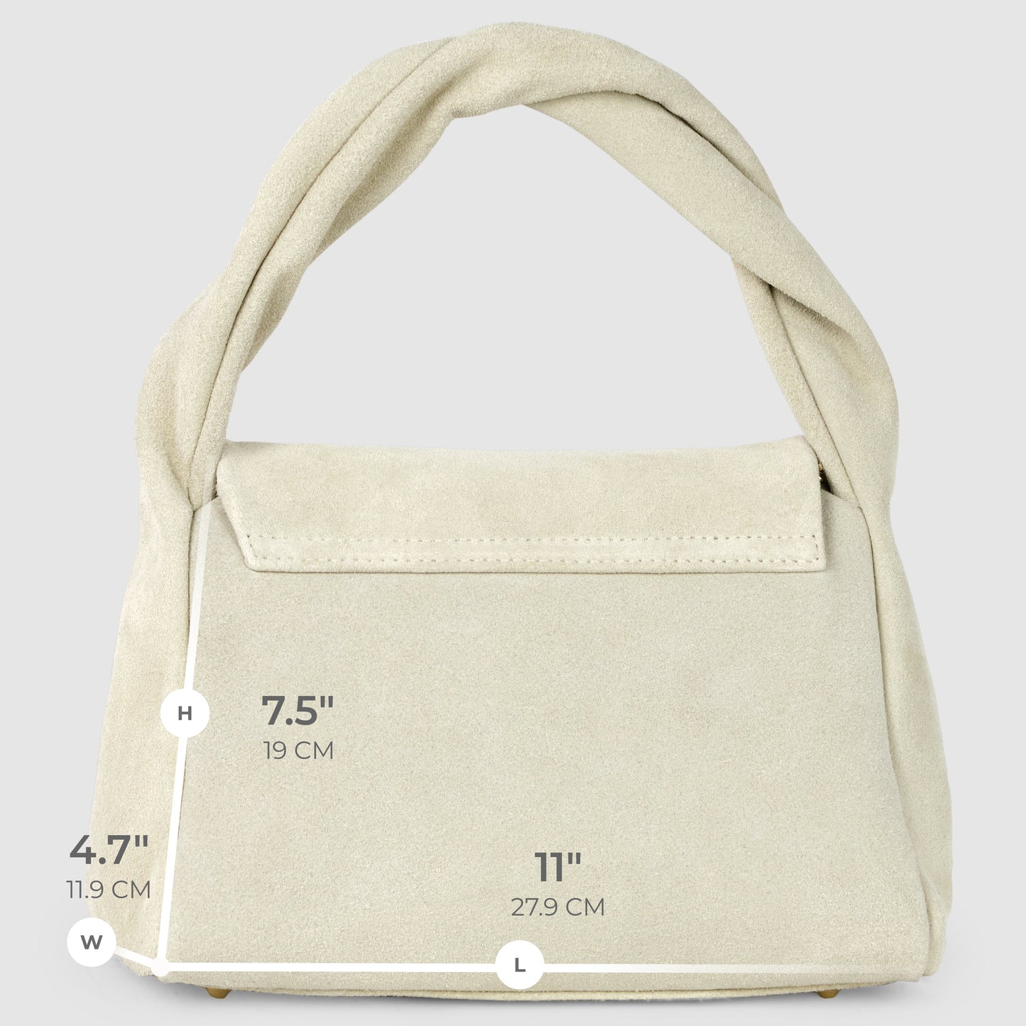 Italian Genuine Suede Top-Handle Bag 262495