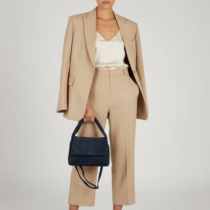 Italian Genuine Suede Top-Handle Bag 262495
