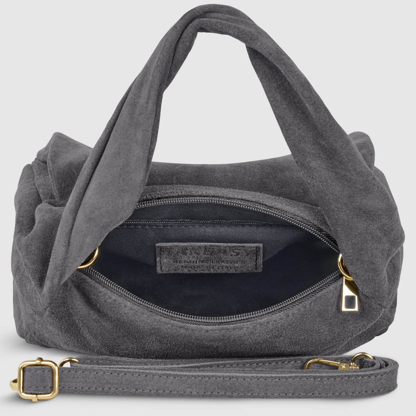 Italian Genuine Suede Top-Handle Bag 262495