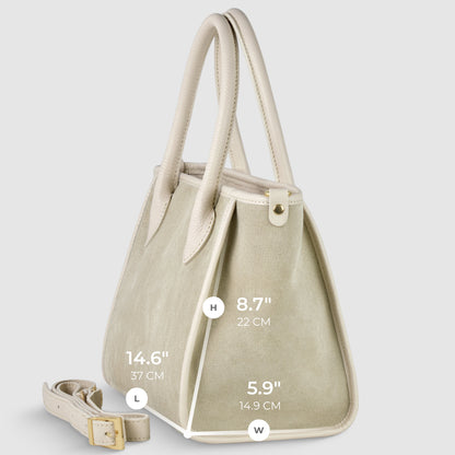 Italian Genuine Suede Top-Handle Bag 292711