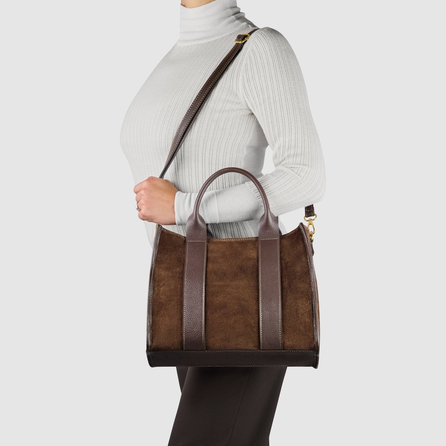 Italian Genuine Suede Tote Bag 282611