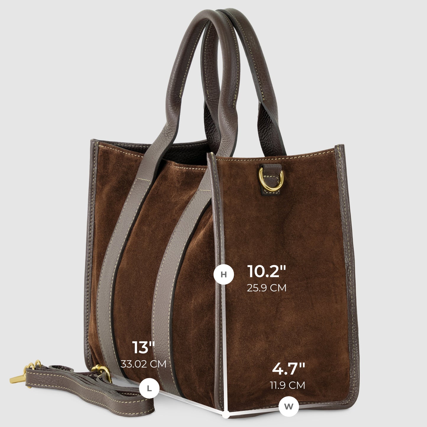 Italian Genuine Suede Tote Bag 282611