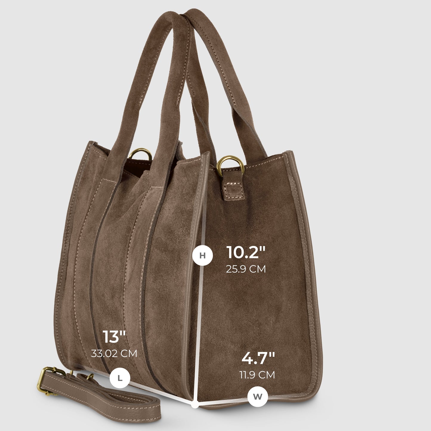 Italian Genuine Suede Tote Bag 282611