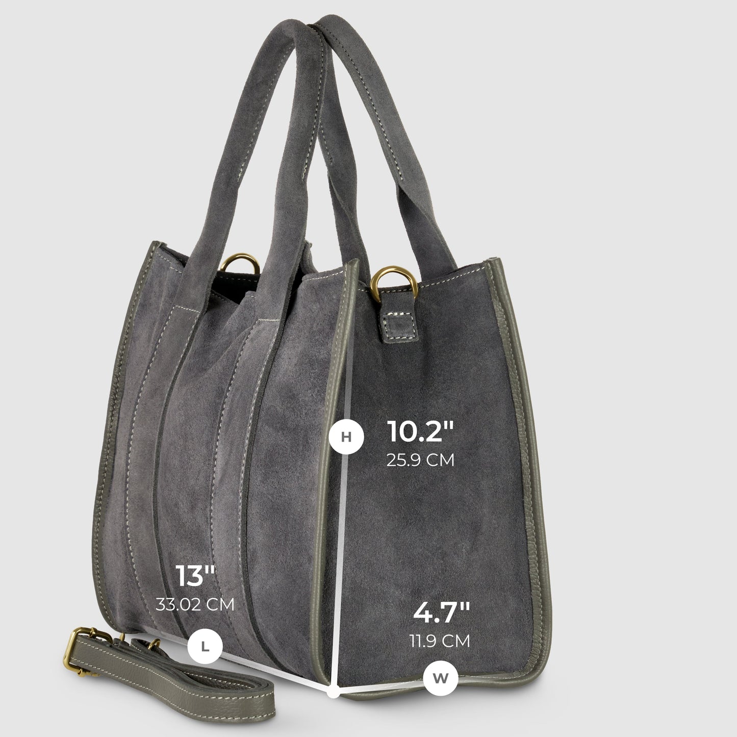 Italian Genuine Suede Tote Bag 282611