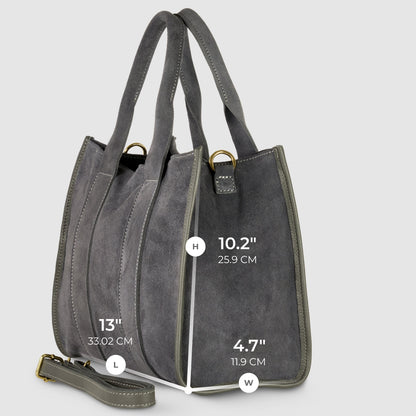 Italian Genuine Suede Tote Bag 282611