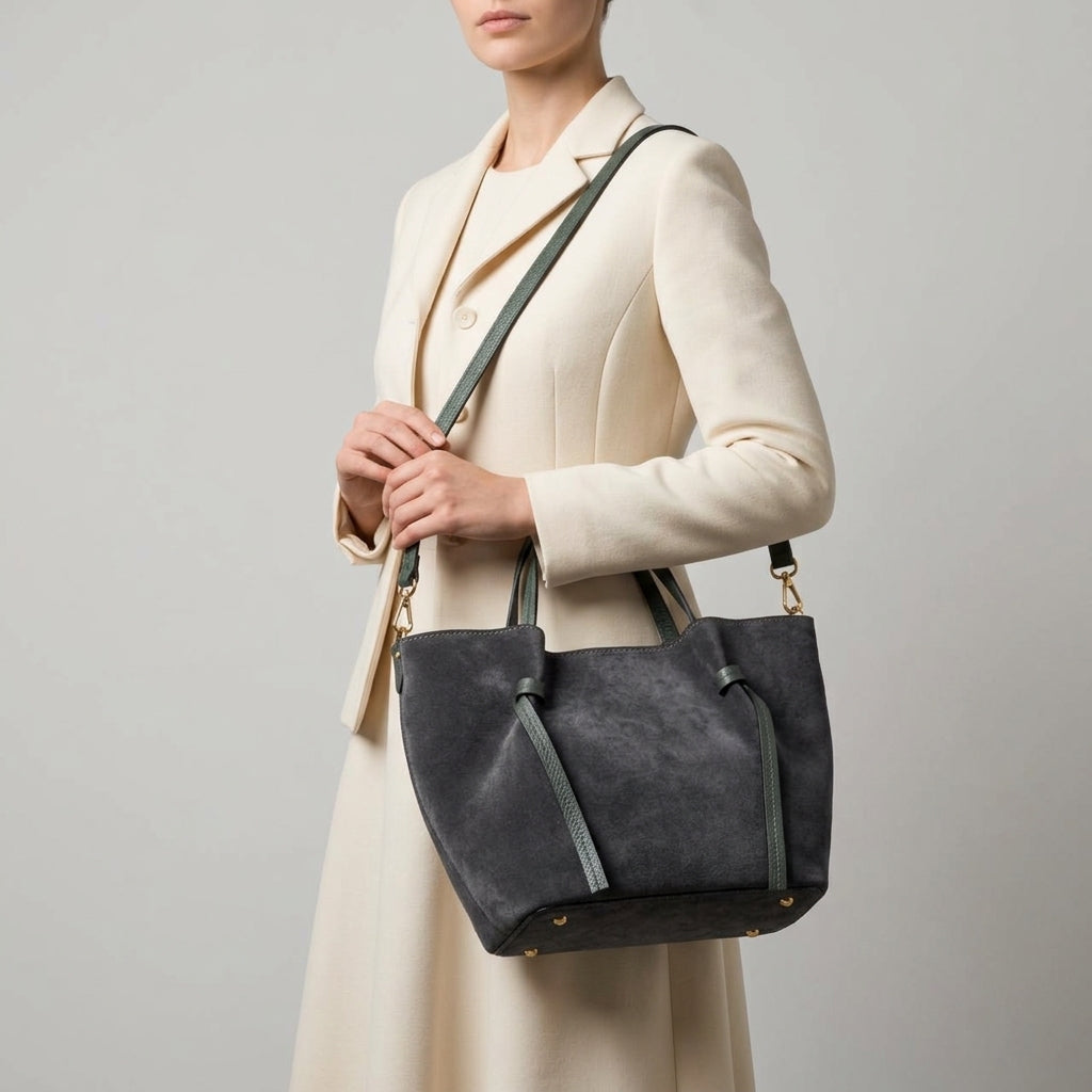 Italian Genuine Suede Tote Bag 292730