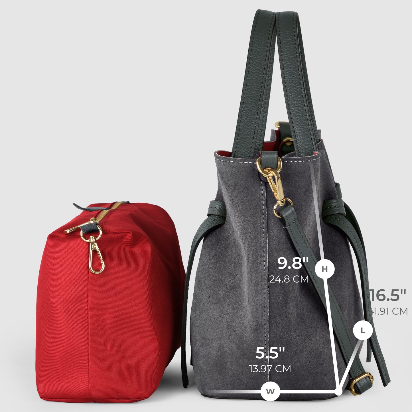 Italian Genuine Suede Tote Bag 292730