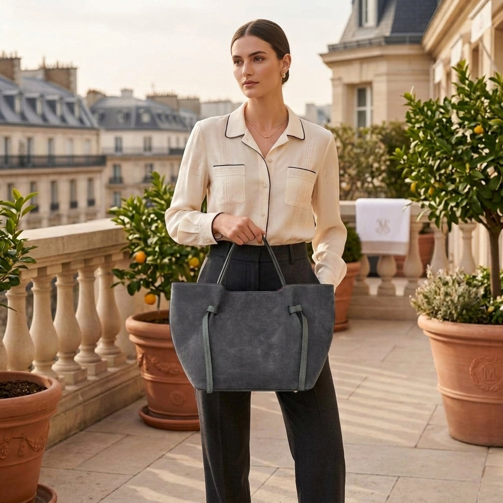 Italian Genuine Suede Tote Bag 292730