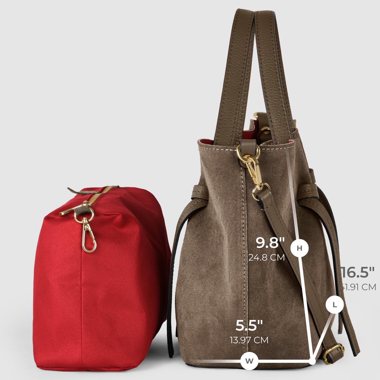 Italian Genuine Suede Tote Bag 292730