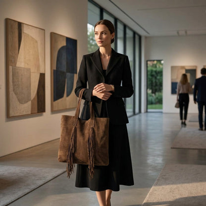 Italian Genuine Suede Tote Bag 272522
