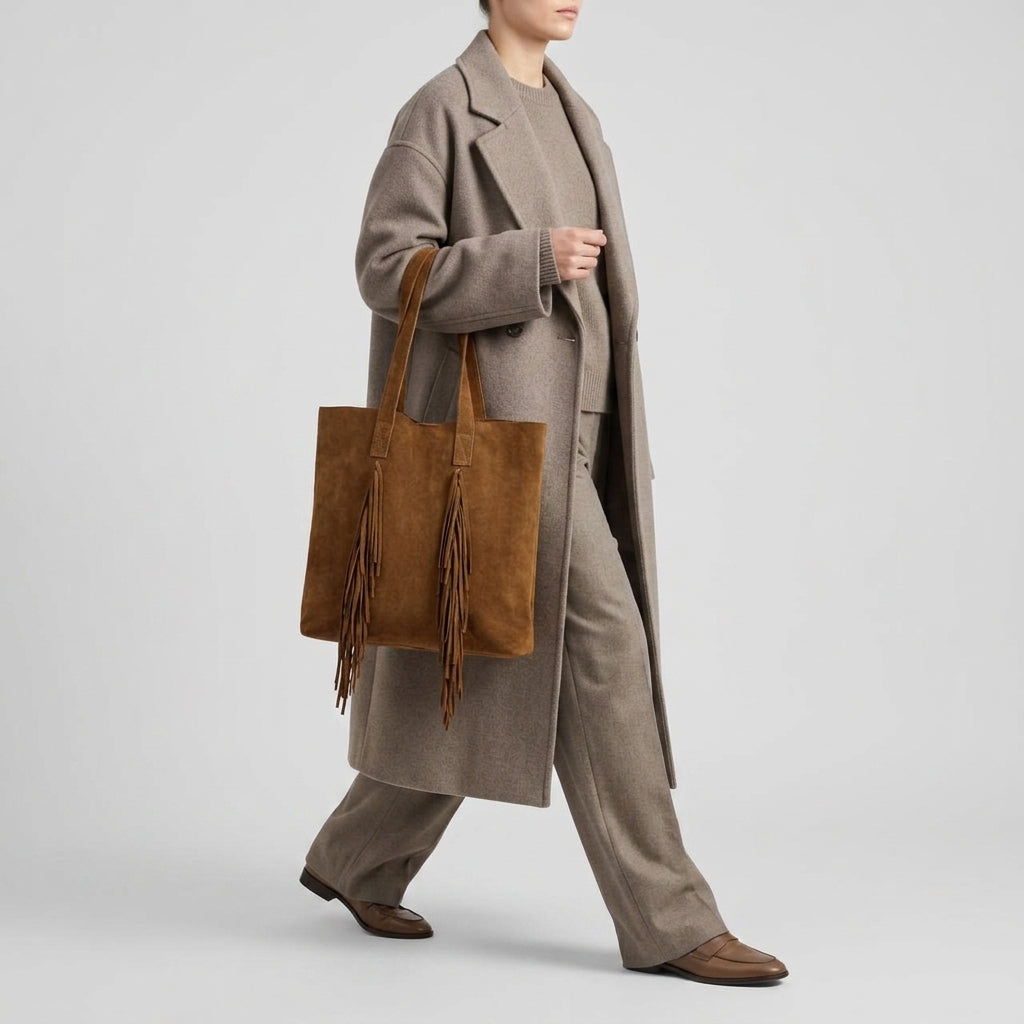 Italian Genuine Suede Tote Bag 272522