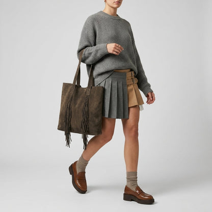 Italian Genuine Suede Tote Bag 272522