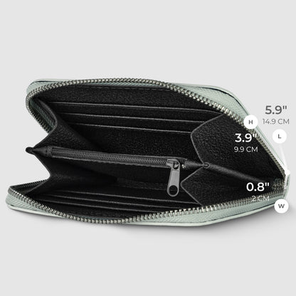 Italian Genuine Weave Metallic Suede Wallet 650988