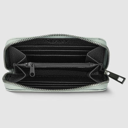 Italian Genuine Weave Metallic Suede Wallet 650988