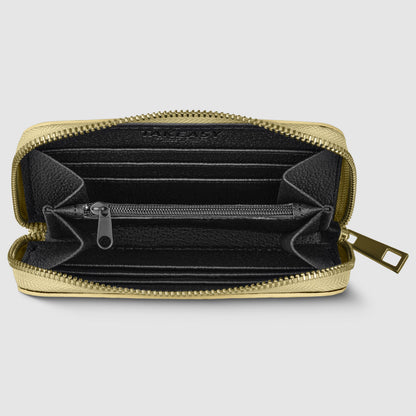 Italian Genuine Weave Metallic Suede Wallet 650988