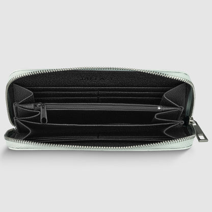 Italian Genuine Weave Metallic Suede Wallet 651088