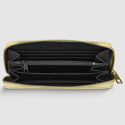 Italian Genuine Weave Metallic Suede Wallet 651088