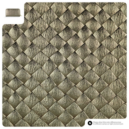 Italian Genuine Weave Metallic Suede Wallet 651088