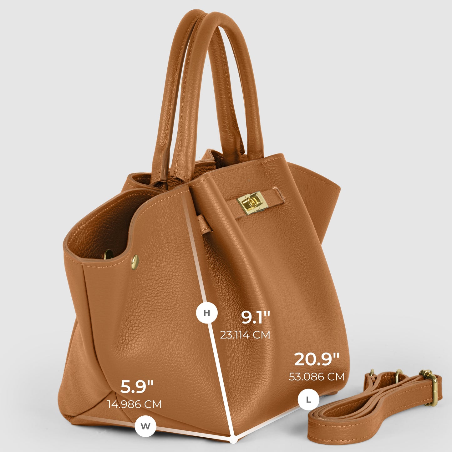 Italian Genuine Calf Leather Tote Bag 312913