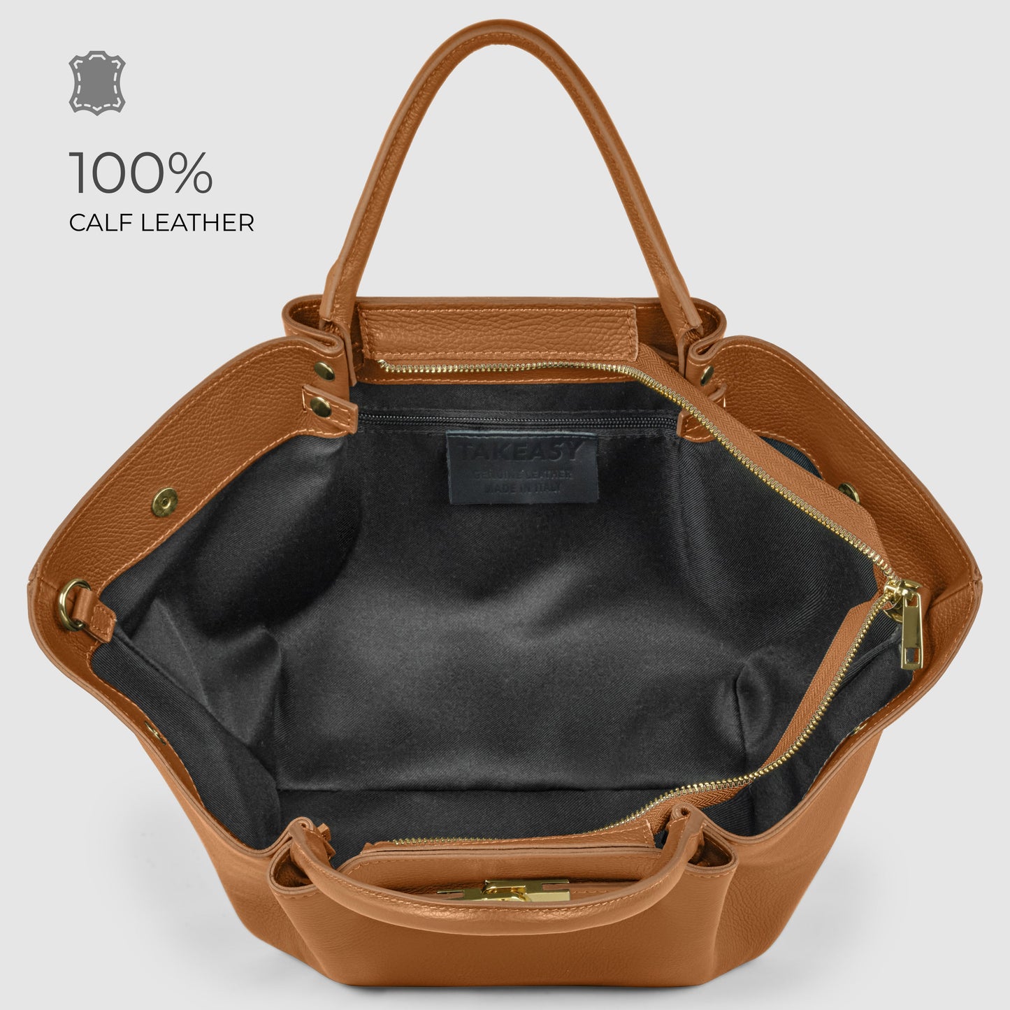 Italian Genuine Calf Leather Tote Bag 312913