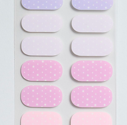 Pinks and Blues Gel Nails